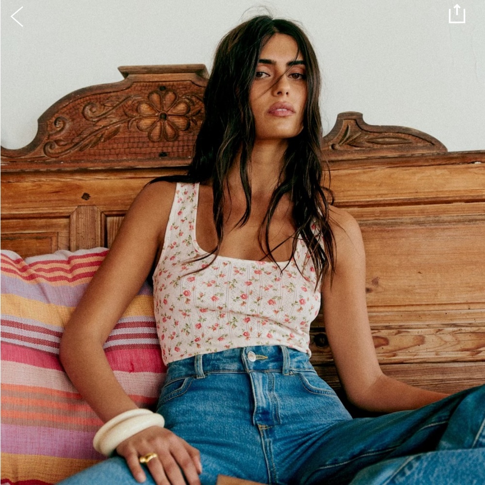 Sezane Juan Pointelle Mady Tank Top - XS